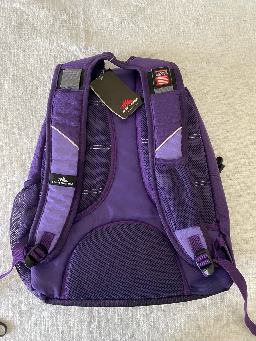 NWT High Sierra Backpack Purple and White Standard Size OS - Picture 3 of 15